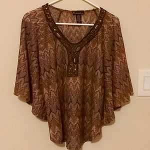 Women's Lace top Brown Size M